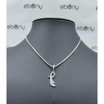 Conjunto pingente espada iansã + corrente banhada rhod