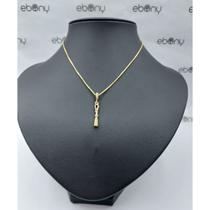 Conjunto pingente ibiri nanã + corrente banhado à ouro 18k Conjunto pingente ibiri nanã + corrente banhado à ouro 18k