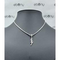 Conjunto pingente raio de iansã + corrente banhado rhod