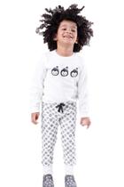 Conjunto Pinguins Le Marques Infantil Unissex Cor Creme Tamanho 8