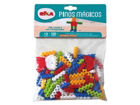 Conjunto Pinos Mágicos 100 Peças Monta Monta Original Elka