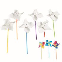 Conjunto Pinwheels Fun Express DIY Jumbo de 24 brancos com alças