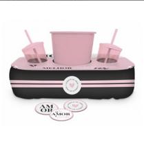 Conjunto pipoca c/ porta copos - amor que nos transforma - brasfoot