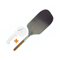 Conjunto Pizzaria Tramontina 2 Peças Pá Pizza Cabo Curto Madeira E Cortador Profissional Conjunto Pizzaria Tramontina 2 Peças Pá Pizza Cabo Curto Madeira E Cortador Profissional