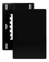 Conjunto Placa 4x2 1 Posto Horiz Ebony com Suporte Infiniti