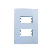 Conjunto Placa 4x2 2 Postos Horiz. Linha Sleek Margirius