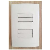 Conjunto Placa 4x2 Com 4 Teclas Interruptor Sleek Margirius