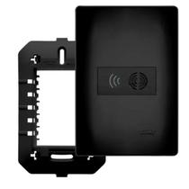 Conjunto Placa 4x2 + Módulo Cigarra Habitat Black Preto