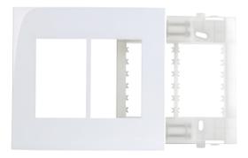 Conjunto Placa 4x4 6 Postos Horiz Br com Sup Sleek