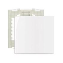 Conjunto Placa 4x4" Cega + Suporte Branco 16022 Margirius Conjunto Placa 4x4" Cega + Suporte Branco 16022 Margirius