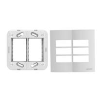 Conjunto Placa Branca 6 Módulos 4x4 Com Suporte Linha Brava Soprano Conjunto Placa Branca 6 Módulos 4x4 Com Suporte Linha Brava Soprano