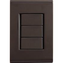 Conjunto Placa Cega 4x2 Tramontina Liz Grafite Tramontina