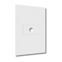 Conjunto Placa Com Módulo Furo Passa Fio Recta Branca- B.lux