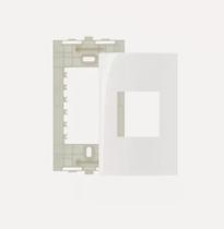 Conjunto Placa com Suporte 4x2 2 Postos Sleek Margirius 16025