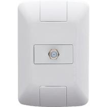 Conjunto Placa com tomada TV Sat Aria Branca - Tramontina