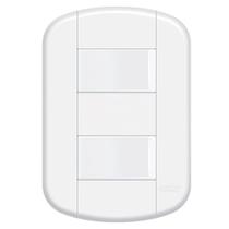 Conjunto Placa Espelho 4x2 com 2 Interruptores Simples 10A 250V~ Linha Blanc Fame 3910