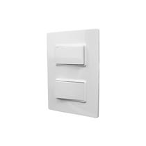 Conjunto Placa Espelho 4x2 com 2 Interruptores Simples 10A 250V~ Vivaz Ilumi - 7818