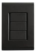 Conjunto Placa Grafite Cega 4x2 Liz Tramontina 57173000 Espelho de Parede Modular Simples
