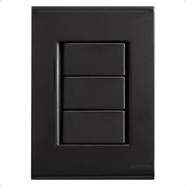 Conjunto Placa Grafite Cega 4x2 Liz Tramontina 57173000 Espelho de Parede Modular Simples