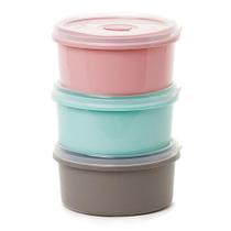 Conjunto Plasvale Potes Plástico Wave 2L Colorido