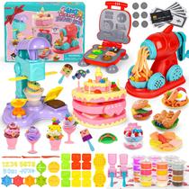 Conjunto Playdough pickuparts 4 em 1 Ultimate 87 PCS com cozinha