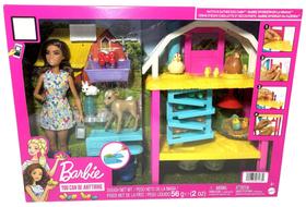 Conjunto Playset Fazenda Da Boneca Menina Barbie Morena Animais Animal Bezerro Coelho Galinhas Moldes Massinha De Modelar E Acessórios Mattel Conjunto Playset Fazenda Da Boneca Menina Barbie Morena Animais Animal Bezerro Coelho Galinhas Moldes Massinha De Modelar E Acessórios Mattel