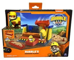 Conjunto Playset Oficina De Construção Do Cachorro Cachorrinho Personagem Desenho Infantil Patrulha Canina Rubble Amarelo Nickelodeon
