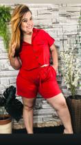 Conjunto PLUS canelado veste 46 ao 52