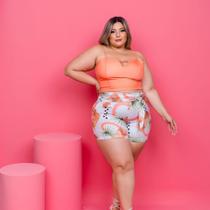 Conjunto Plus Cropped e Short Alfaiataria