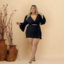 Conjunto Plus Cropped Multiformas + Short Saia Ziper 0626 Conjunto Plus Cropped Multiformas + Short Saia Ziper 0626