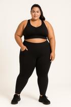 Conjunto Plus Size Academia Top E Calça Sem Transparência Conjunto Plus Size Academia Top E Calça Sem Transparência