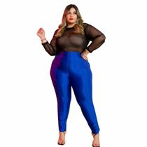 Conjunto Plus Size Blusa Tule Calça Roupas Femininas