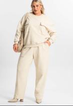 Conjunto Plus Size Blusão Com Calça Secret Glam S01718