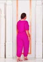 Conjunto Plus Size Calça com punho Malha Casual Conjunto Plus Size Calça com punho Malha Casual