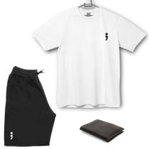 Conjunto Plus Size Camiseta e Bermuda Verão Kit com Carteira Ad.Oficial