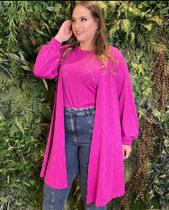 Conjunto Plus size cardgan e blusa tamanho 48