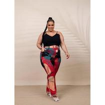 Conjunto Plus Size Cropped e Calça Acompanha Cinto Conjunto Plus Size Cropped e Calça Acompanha Cinto
