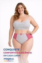 Conjunto Plus Size de Algodão com Renda Top + Calcinha Conforto Elegante Conjunto Plus Size de Algodão com Renda Top + Calcinha Conforto Elegante