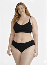 Conjunto Plus Size de Algodão Feminino Mylla Lingerie Sutiã Sem Bojo + Calcinha Conforto Macio e
