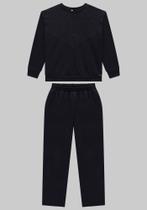 Conjunto plus size em moletom com recorte lunender 65179