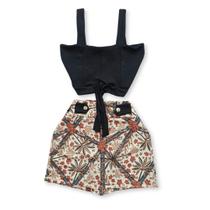 Conjunto Plus Size Feminino Cropped + Short Saia 0617