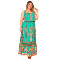 Conjunto plus size feminino estampa floral bluse e saia casual chique em crepe com forro