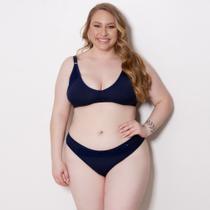 Conjunto Plus Size sem Bojo em Microfibra e Renda - Conjunto Mirella