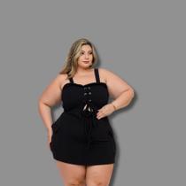 Conjunto Plus Size Short Saia Cargo + Cropped Ilhós 0606 Conjunto Plus Size Short Saia Cargo + Cropped Ilhós 0606