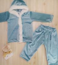 Conjunto Plush Antialérgico De Bebe Roupa Inverno Para Bebê