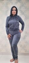 Conjunto Plush Feminino Jaqueta com ziper Calça Jogger com bolso ConfortáveL - EKISUGUI