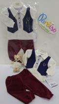 Conjunto Plush Paraiso Bebe Menino Luxo Inverno Frio Rf 7995