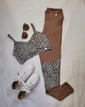 Conjunto poliamida animal print