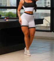 Conjunto Poliamida Cash G Gt Modas Feminino - Preto E Branco - G