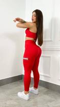 Conjunto poliamida fitness veste até 44